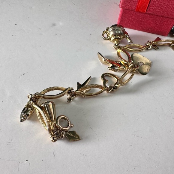 Vintage Sarah Coventry Goldtone Charm Bracelet 7.5" - Picture 4 of 13